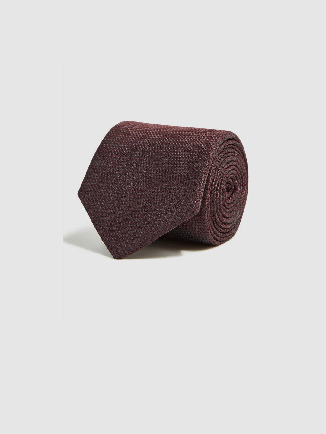 Textured Silk Blend Tie Burgundy | Men
