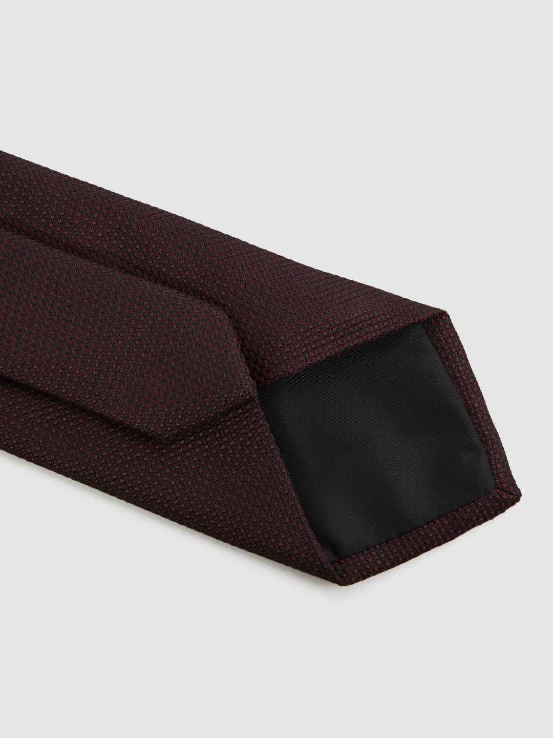 Textured Silk Blend Tie Burgundy | Men
