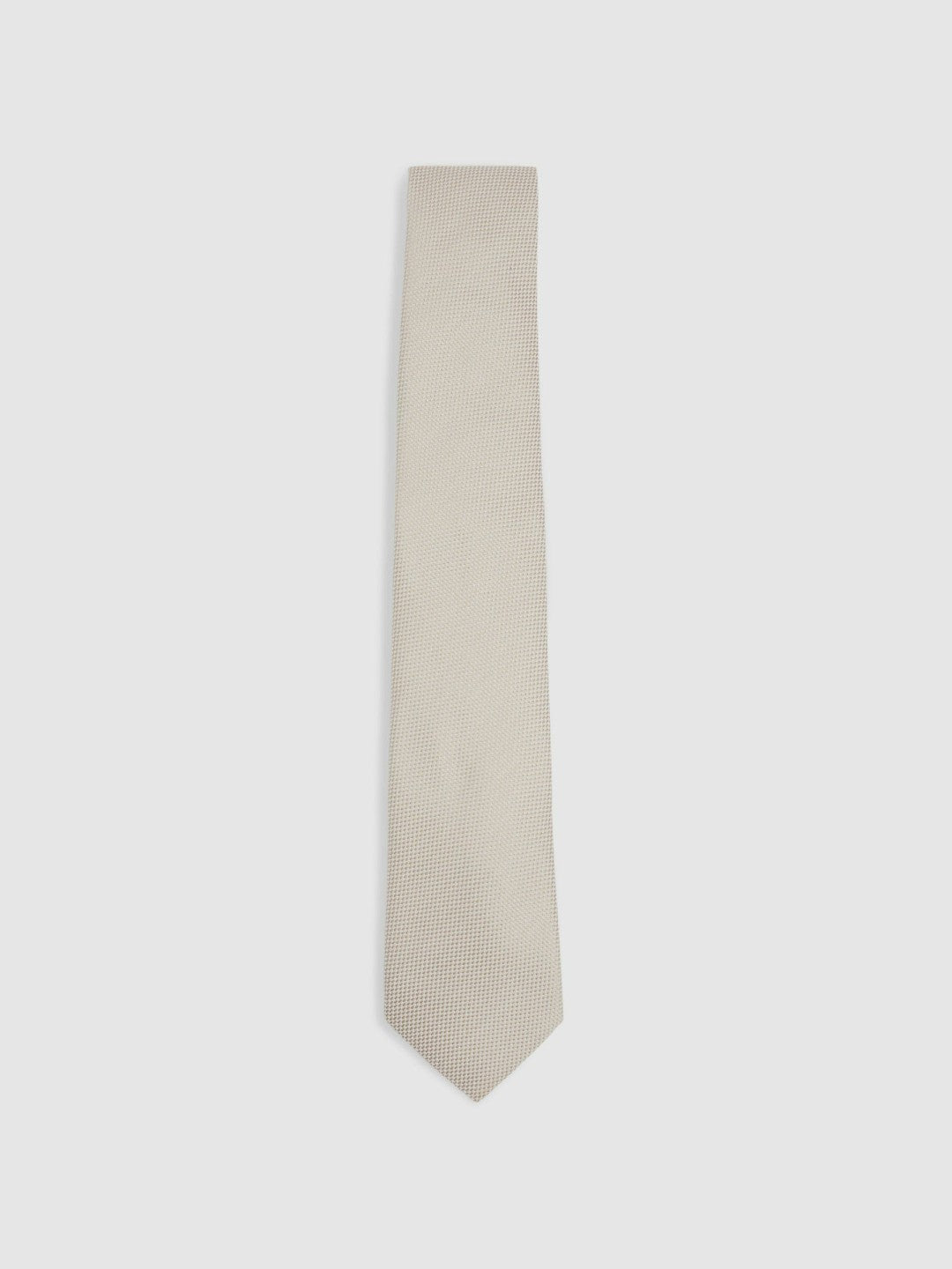 Textured Silk Blend Tie Soft Champagne | Men
