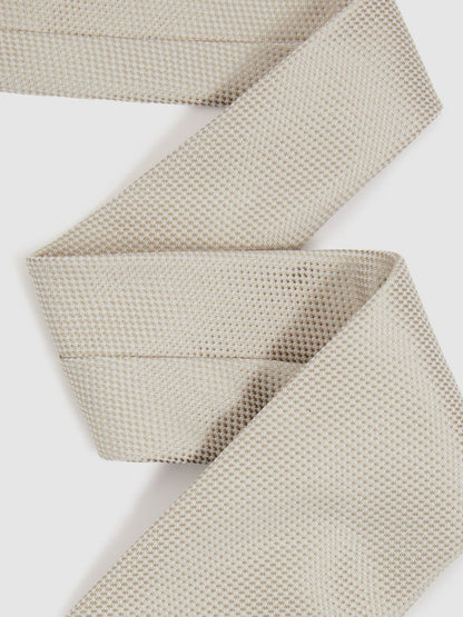 Textured Silk Blend Tie Soft Champagne | Men