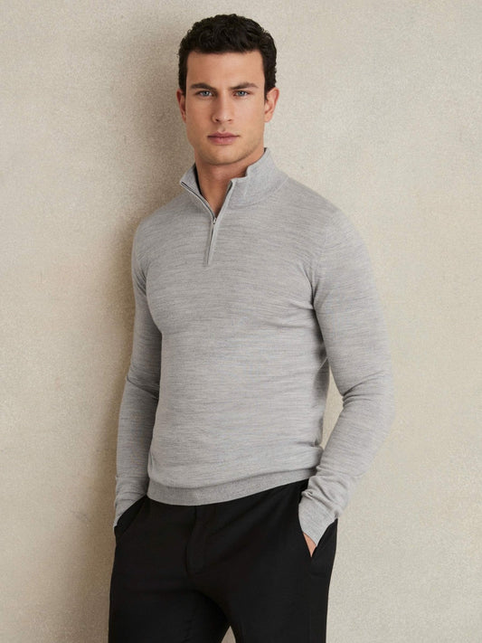 Merino Wool Half-Zip Jumper  | Men