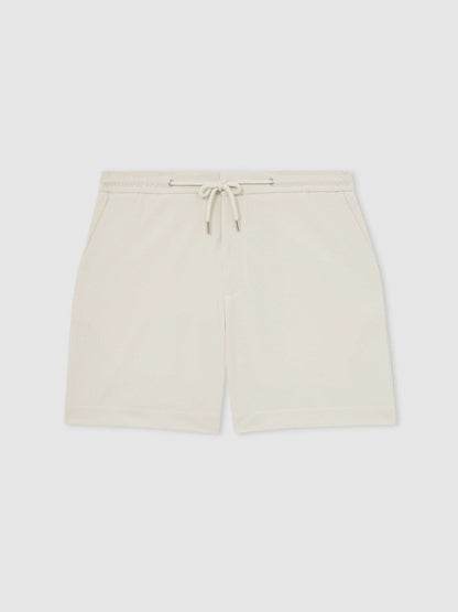 Textured Drawstring Shorts Stone | Men