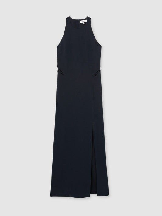 Ladder-Trim Sleeveless Maxi Dress Navy | Women