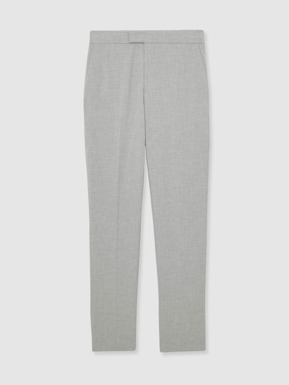 Slim-Fit Internal-Drawstring Trousers Grey | Men