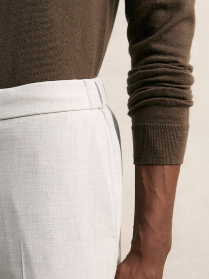Slim-Fit Internal-Drawstring Trousers Grey | Men