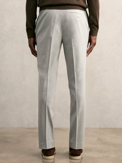 Slim-Fit Internal-Drawstring Trousers Grey | Men
