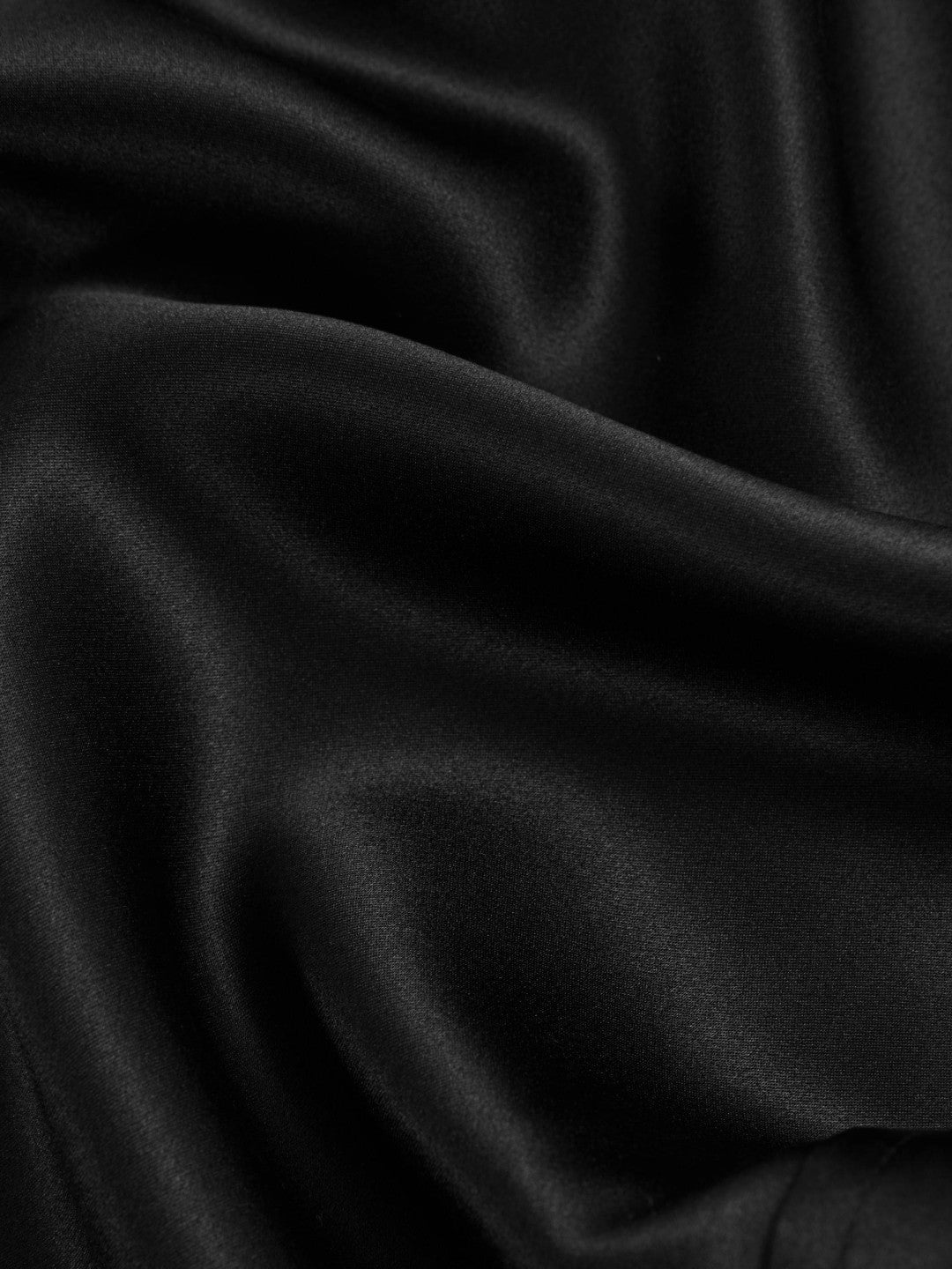 Silk-Satin Concealed-Placket Shirt Black | Women