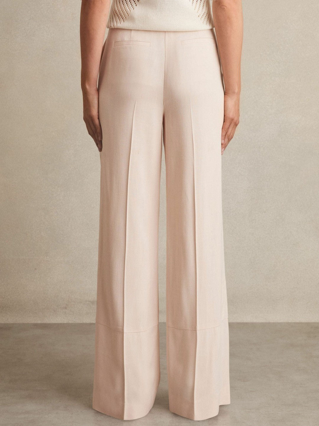 Petite Wide-Leg Suit Trousers Pink | Women