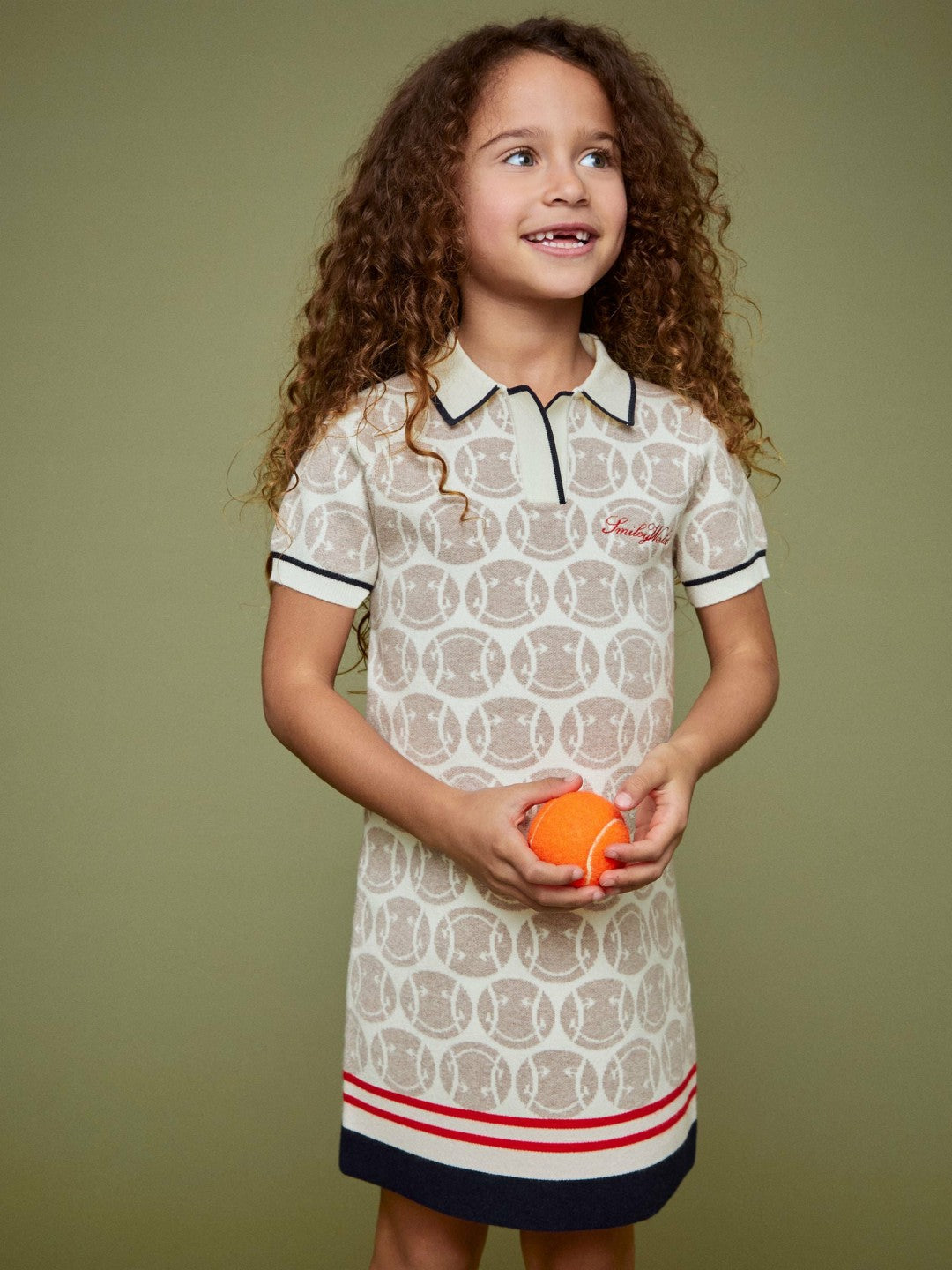 13-14 yrs SmileyWorld Knitted Polo Dress Off White | Children & Baby