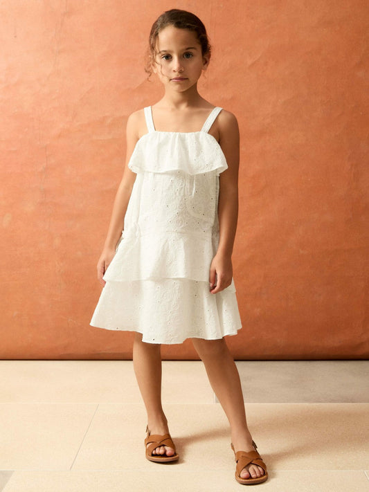 13-14 yrs SmileyWorld Broderie Logo Dress Ivory | Children & Baby
