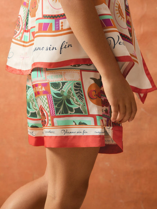 9-13 yrs SmileyWorld Motif-Print Shorts Multi | Children & Baby