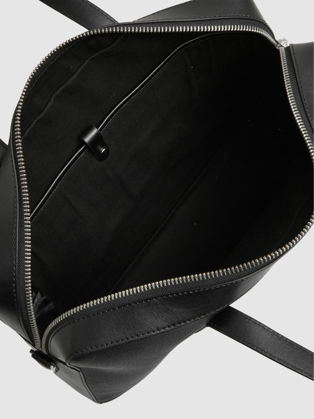 Micro-Grain Leather Briefcase Black | Men