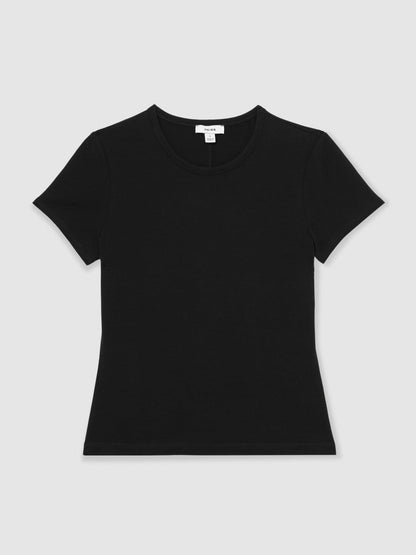 Stretch-Cotton Crew-Neck T-Shirt Black | Women