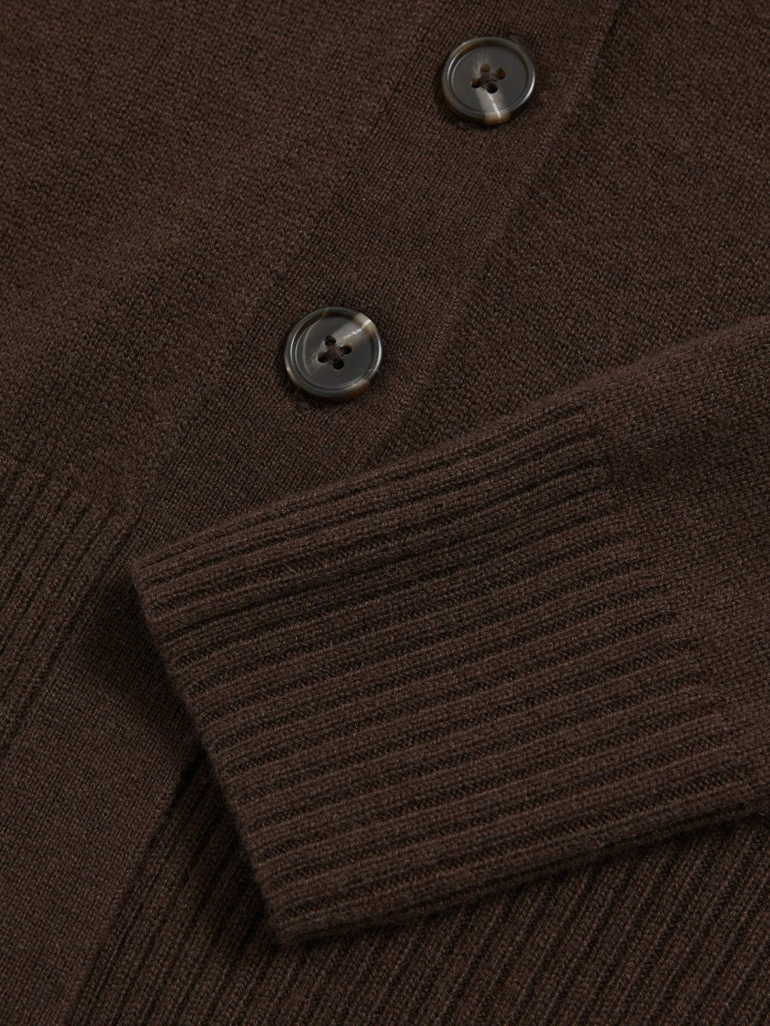 13-14 yrs Wool-Blend Fitted Cardigan With Cashmere Brown | Children & Baby