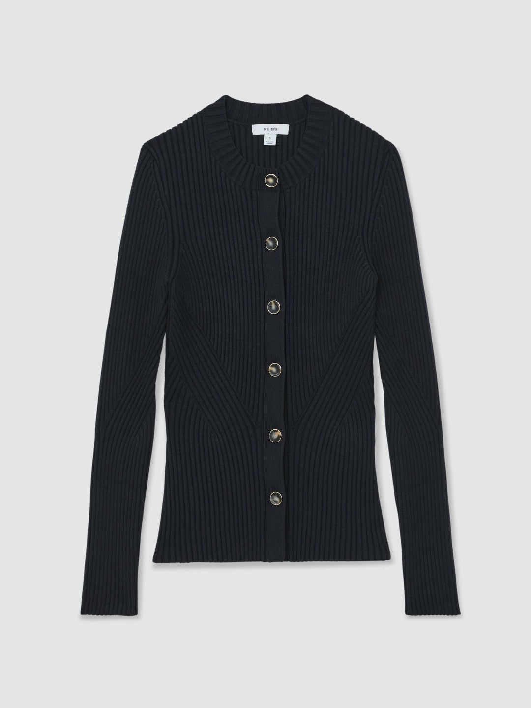 Button Front Knit Cardigan Navy | Women