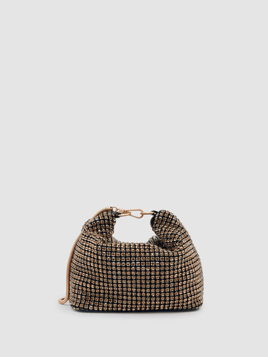 Crystal Bracelet Pouch Bag Gold | Women