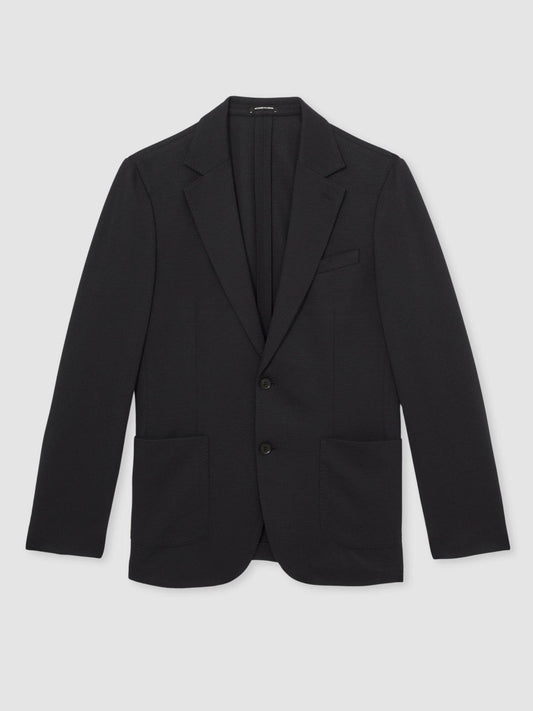 Slim-Fit Single-Breasted Jersey Suit Blazer Navy | Men