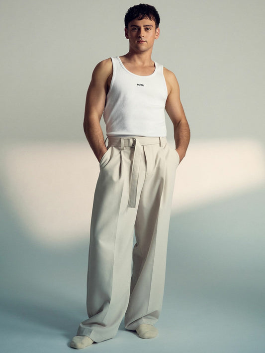 | Tom Daley Cotton Lover Vest with Stretch White | Men