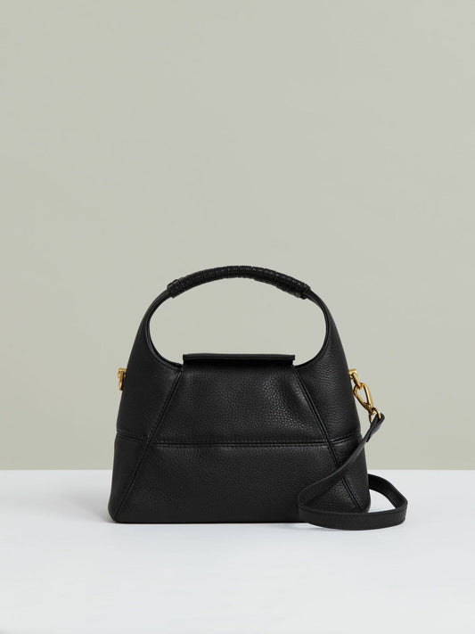 Grained-Leather Shoulder Bag Black | Women