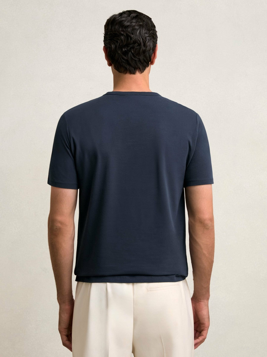 Stretch-Cotton Crew-Neck T-Shirt Navy | Men