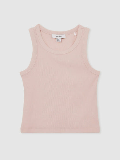 3-9 yrs Stretch-Cotton Ribbed Vest Pink | Children & Baby