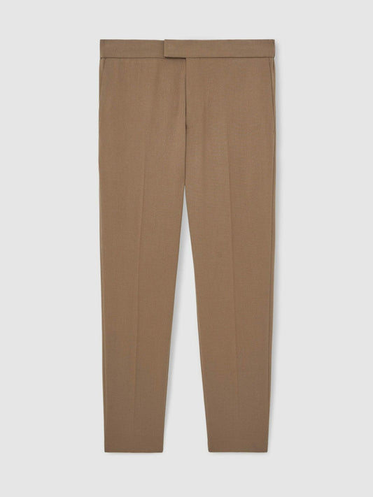 Slim-Fit Internal-Drawstring Trousers Camel | Men