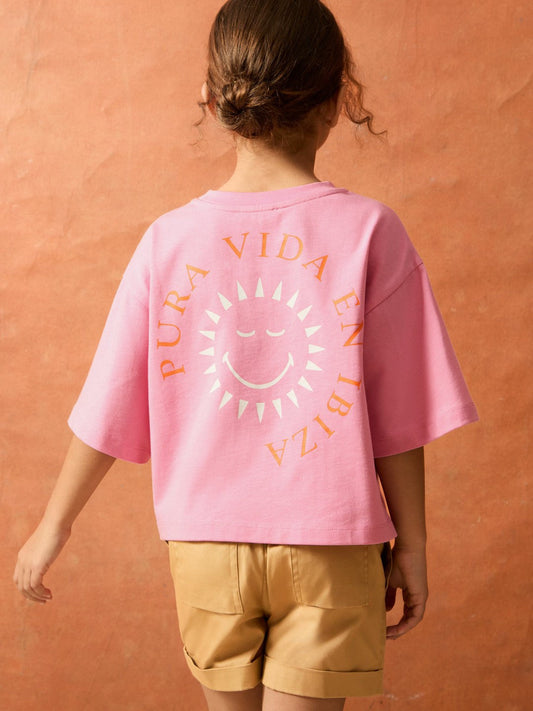 9-13 yrs SmileyWorld | Sun-Print T-Shirt Pink | Children & Baby