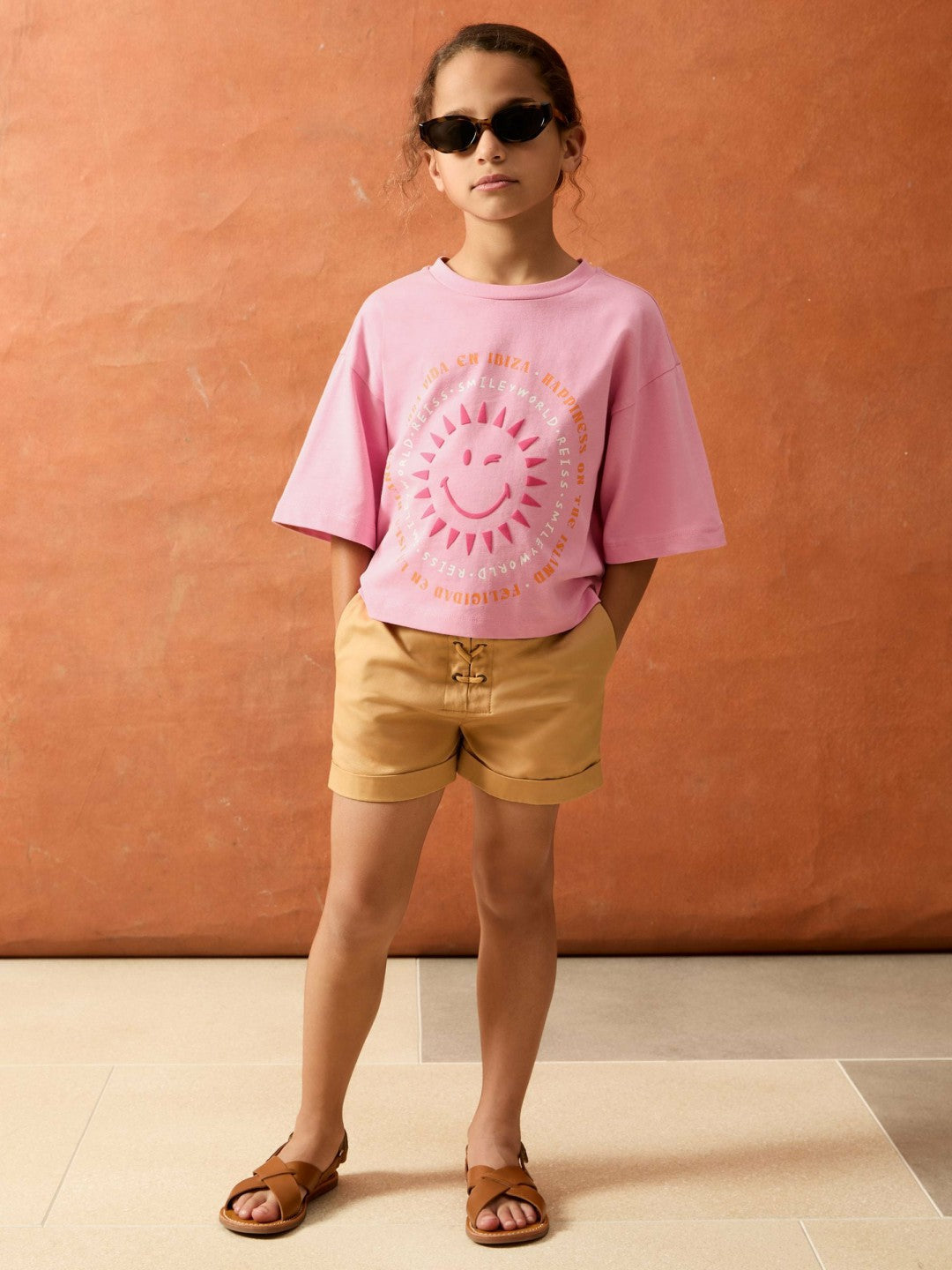 9-13 yrs SmileyWorld | Sun-Print T-Shirt Pink | Children & Baby