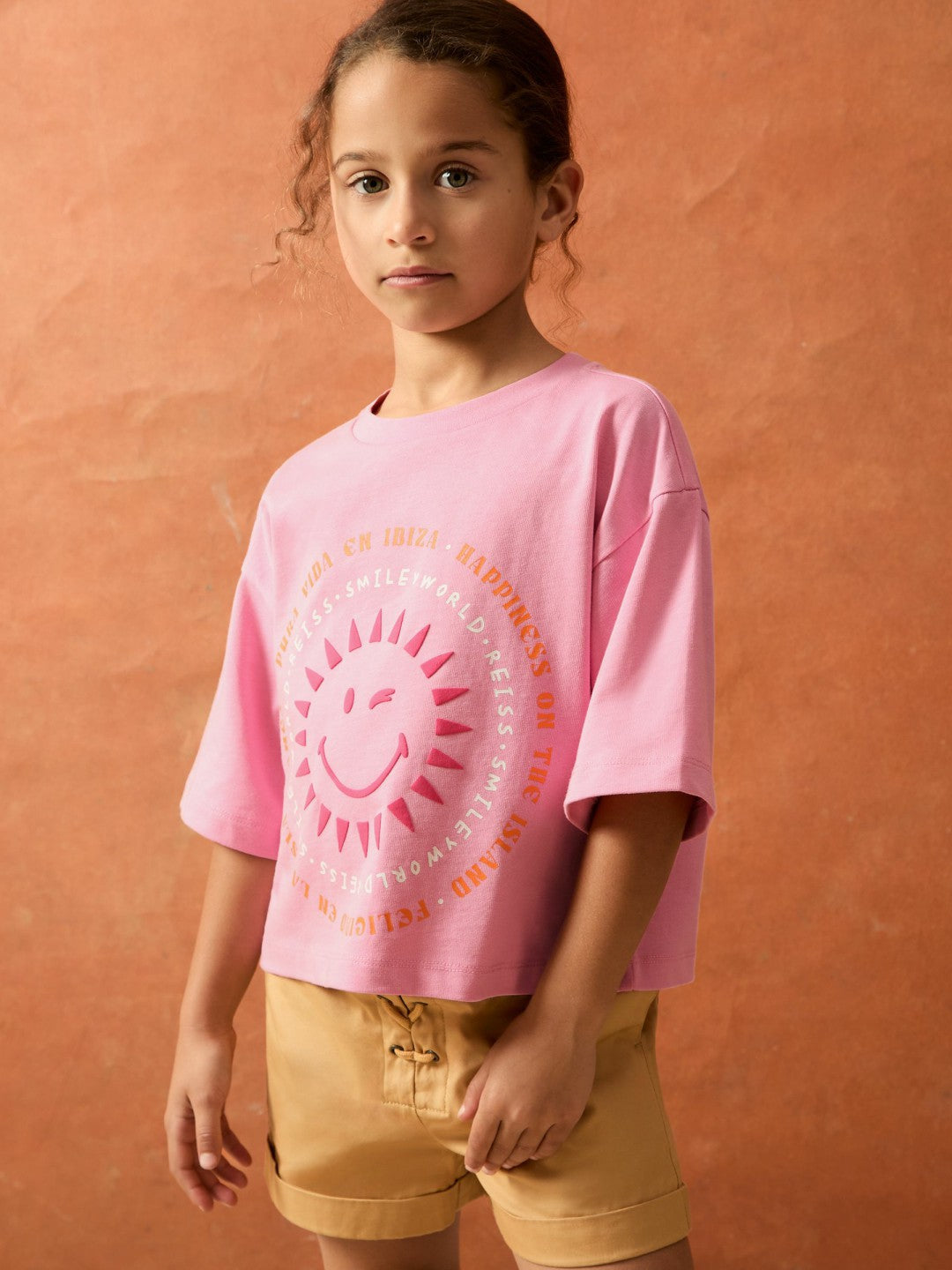 9-13 yrs SmileyWorld | Sun-Print T-Shirt Pink | Children & Baby