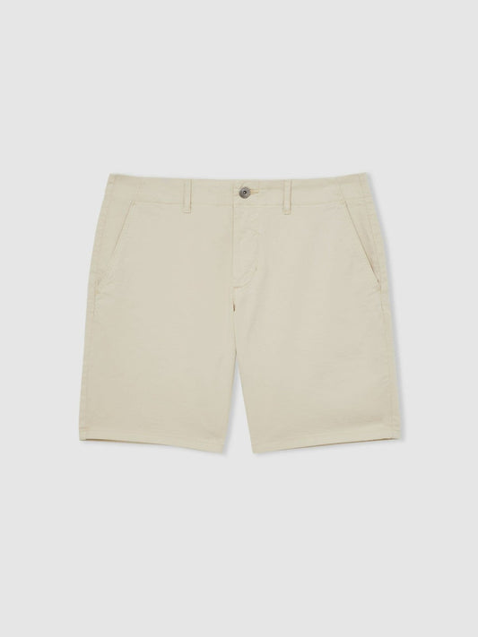 Paige Cotton Chino Shorts with Stretch Cream | Men
