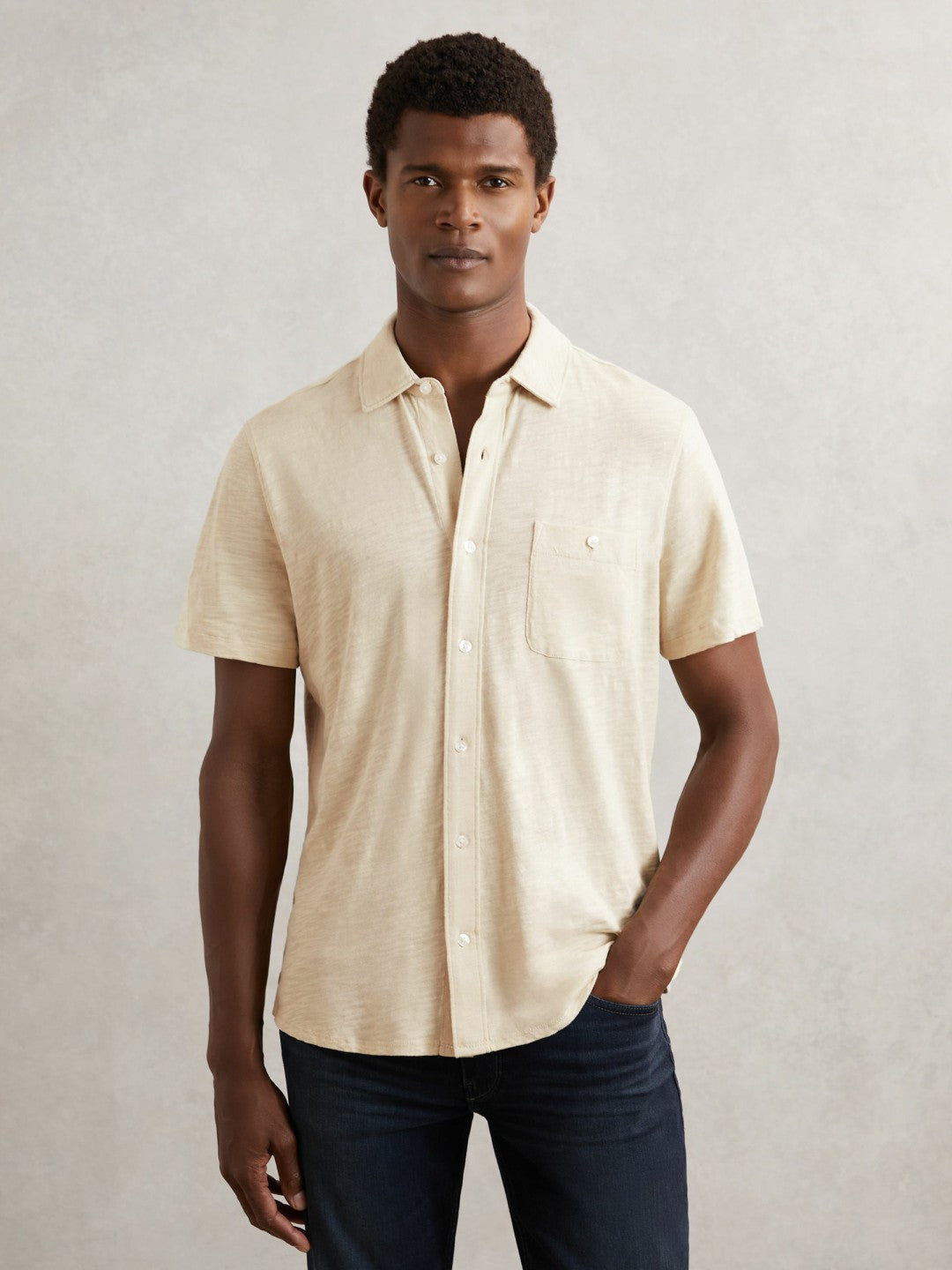 Paige Carillo Short Sleeve Shirt Cream | Men