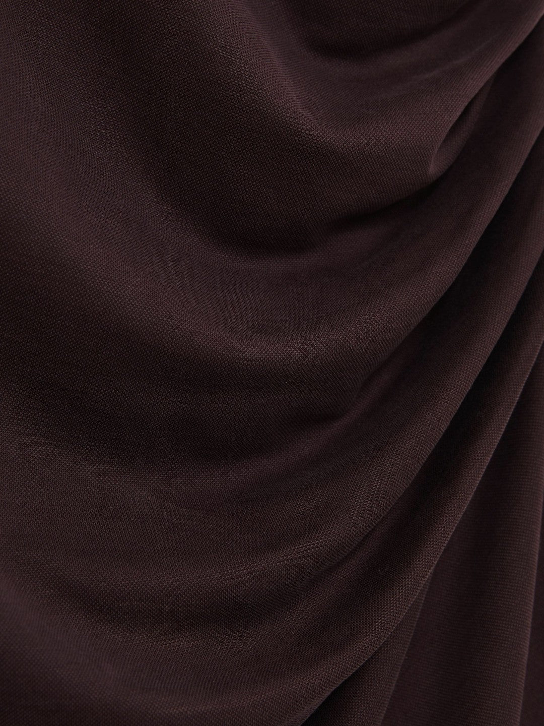 Jersey Ruched Racer Midi Dress Burgundy | Women