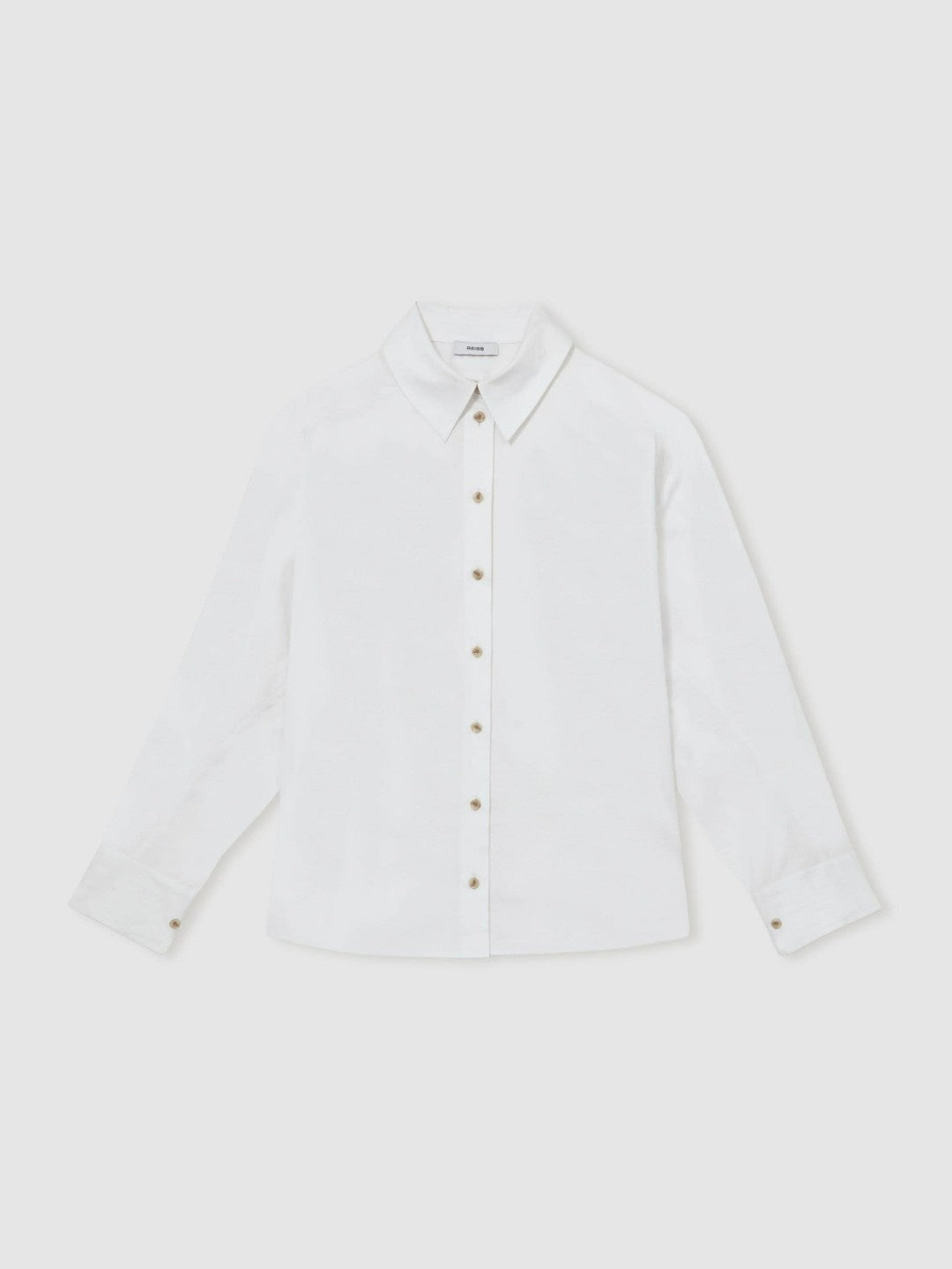 Cotton Button Through Oxford Shirt White | Women