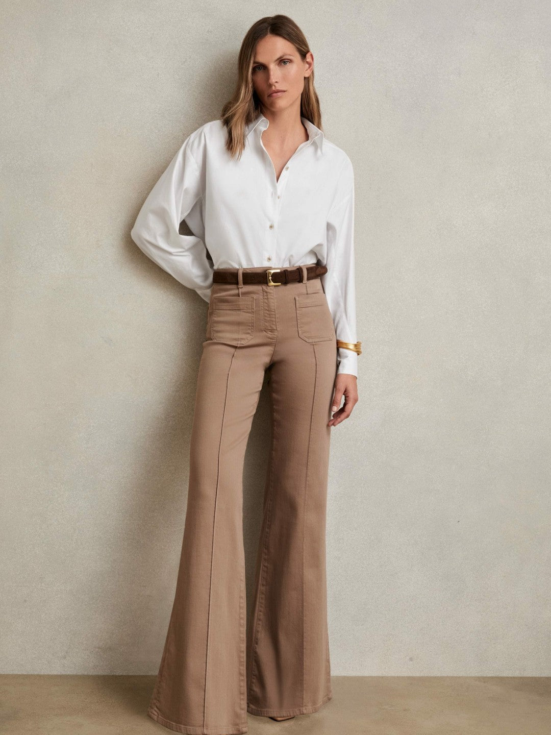 Cotton Button Through Oxford Shirt White | Women