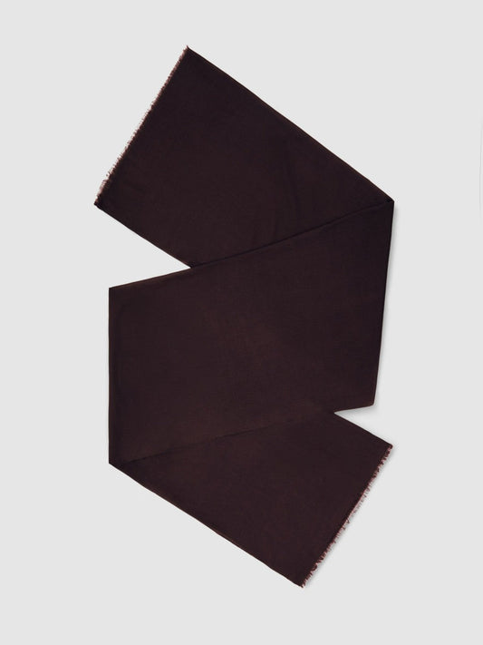 Wool-Cashmere Lightweight Scarf Burgundy | Women