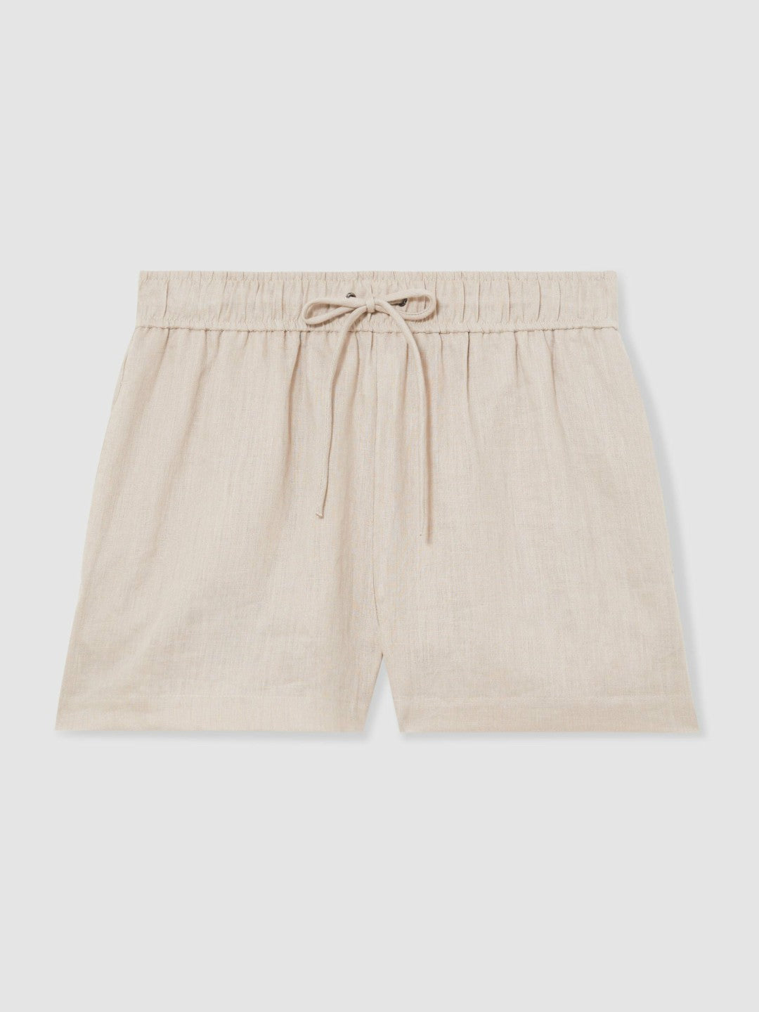 Linen-Blend Drawstring Shorts Neutral | Women
