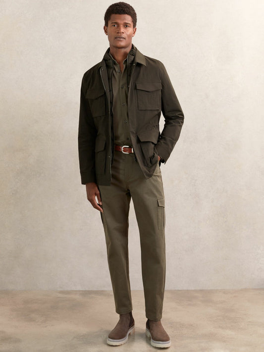 Removable-Gilet Safari Jacket Green | Men