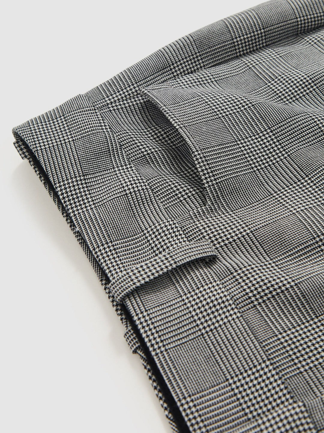 Check Flared Suit Trousers Grey | Women