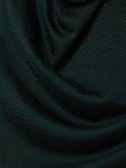 Cotton-Blend Cowl-Neck Sleeveless Top Green | Women