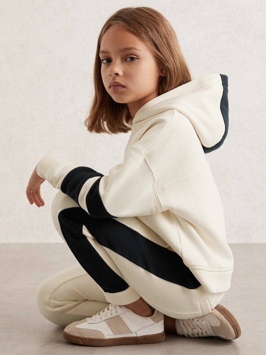 Cotton-Blend Joggers and Hoodie Set Ecru | Children & Baby