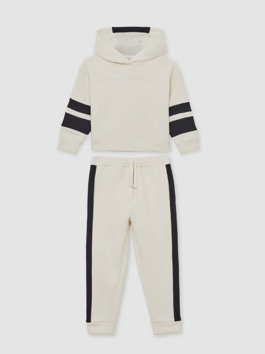 Cotton-Blend Joggers and Hoodie Set Ecru | Children & Baby