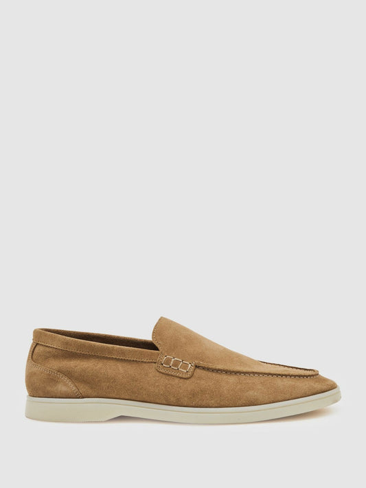 Suede Slip-On Loafers Stone | Men