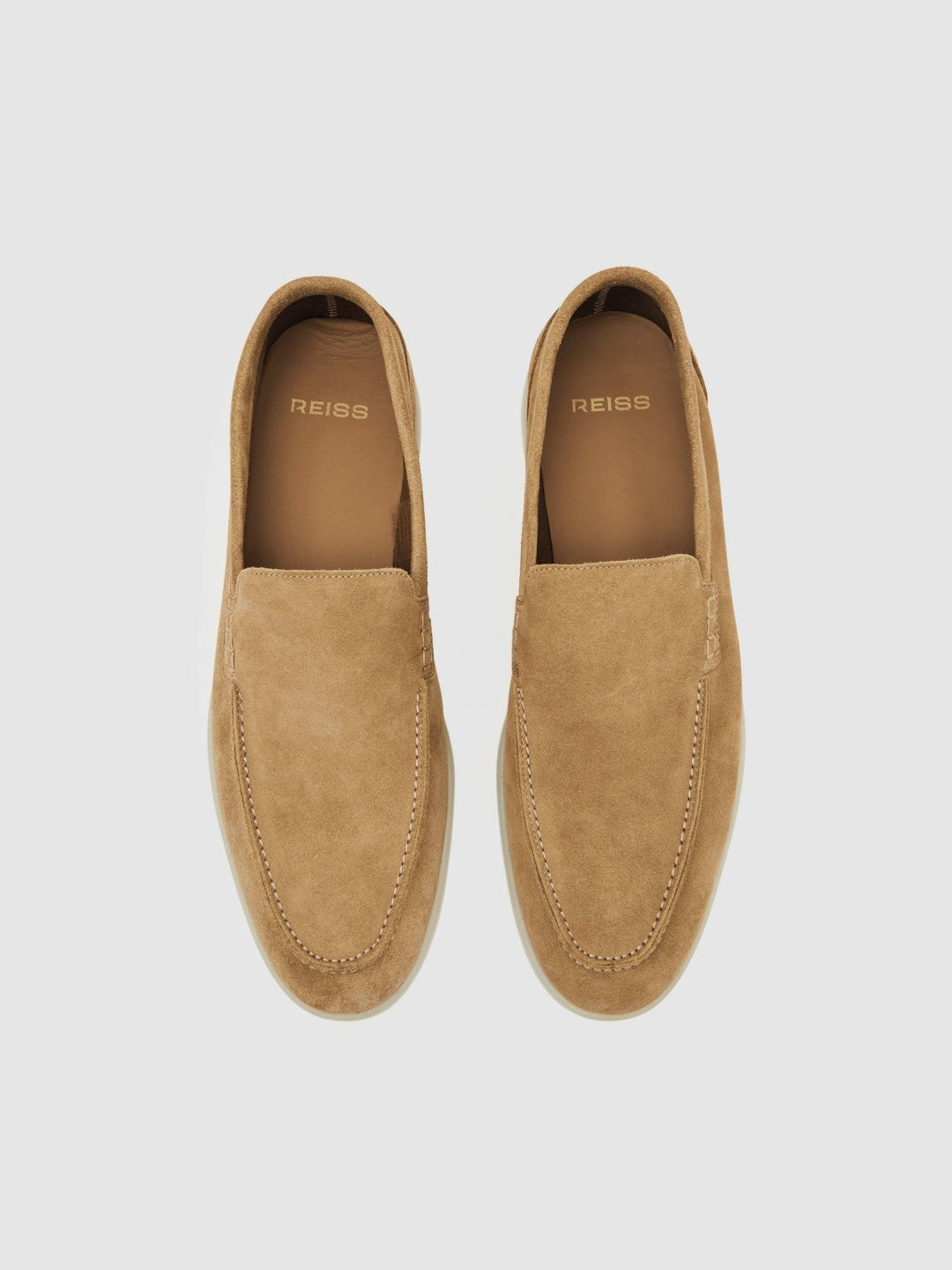 Suede Slip-On Loafers Stone | Men