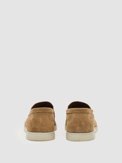 Suede Slip-On Loafers Stone | Men