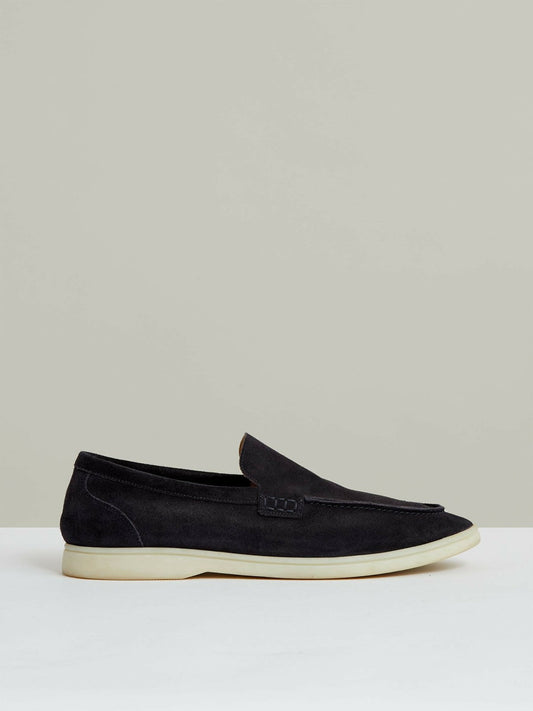 Suede Slip-On Loafers Navy | Men