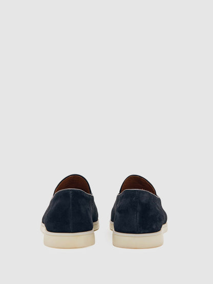Suede Tassel Loafers Navy | Men
