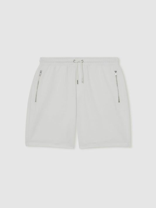 Textured Drawstring Shorts White | Men