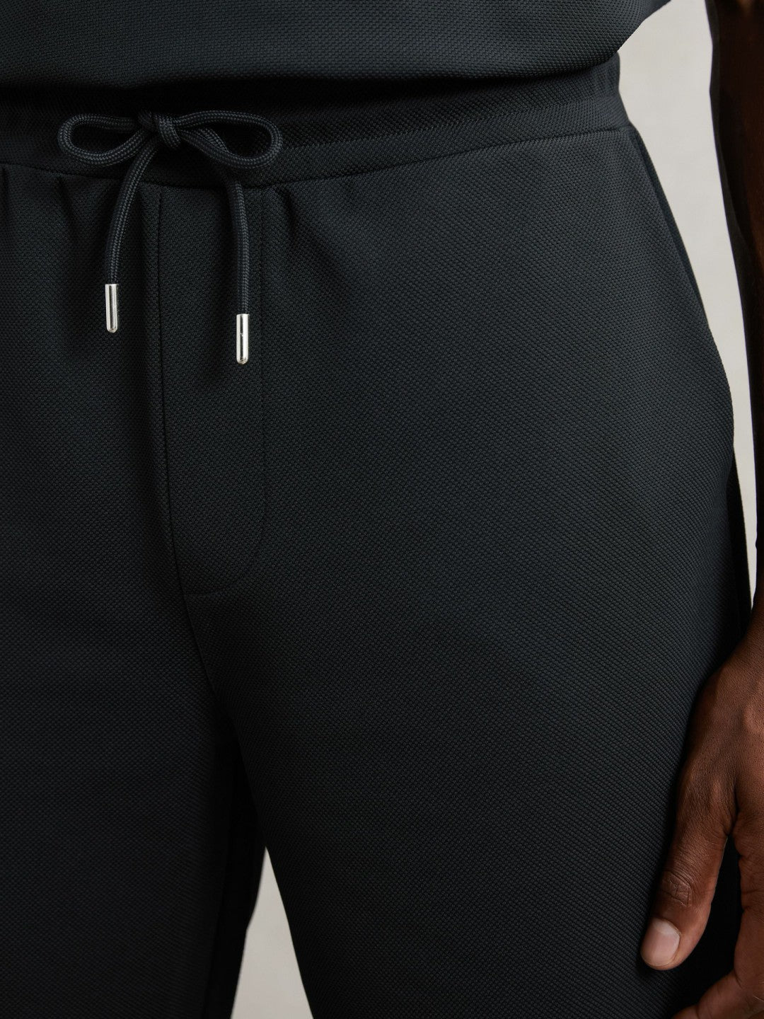 Textured Drawstring Shorts Navy | Men