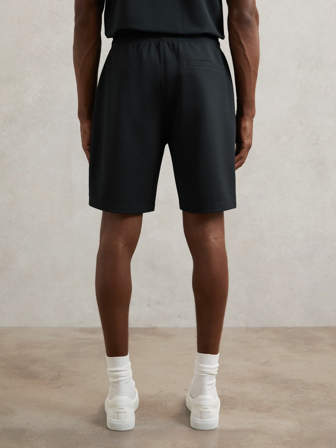 Textured Drawstring Shorts Navy | Men