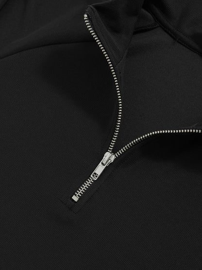Half-Zip Funnel-Neck Sweatshirt Black | Men